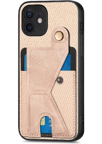 IPhone 12 Için Kılıf Standı Fonksiyonu Braketi Cardholder Manyetik Tasarım (Yurt Dışından)