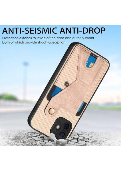IPhone 12 Için Kılıf Standı Fonksiyonu Braketi Cardholder Manyetik Tasarım (Yurt Dışından)
