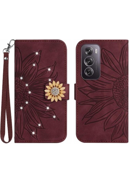 Oppo RENO12 Pro 5g Flip Cüzdan Kredi Kartı Için Kılıf Pu Deri Kapak Çevirin (Yurt Dışından)