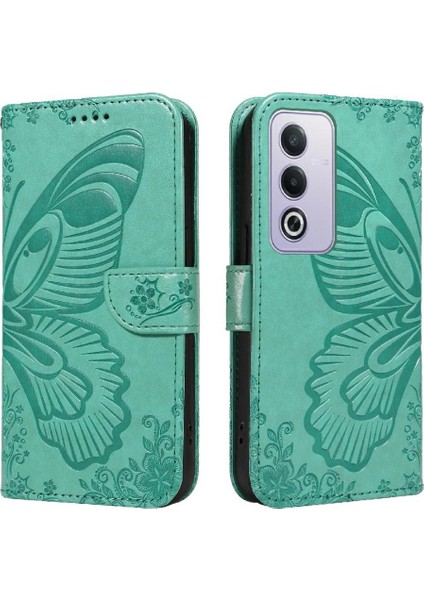 Oppo A3 Pro 5g Için Flip Case Ayrılabilir El Kayışı ile Kabartmalı Kelebek (Yurt Dışından)