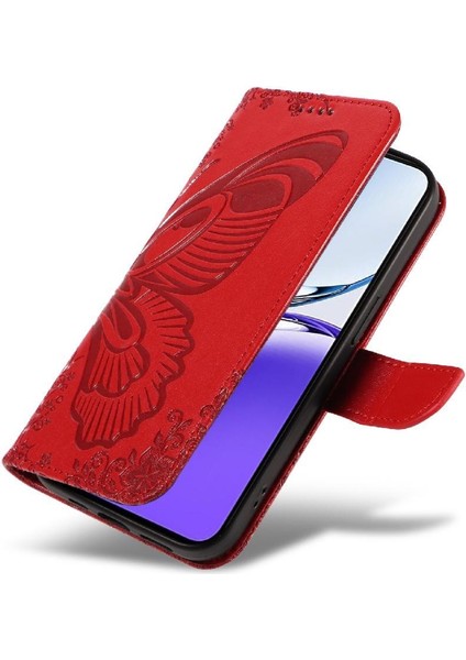Oppo A3 5g Için Flip Case Kabartmalı Kelebek Ayrılabilir El Kayışı ile (Yurt Dışından) indirimleri