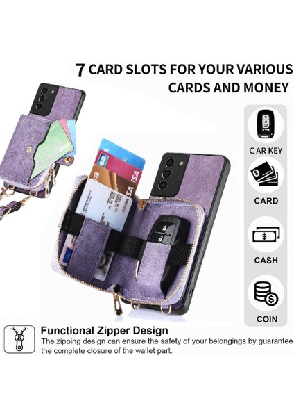 Samsung Galaxy S21 Ayarlanabilir Kordon Premium Deri 7 Kart (Yurt Dışından) indirimleri