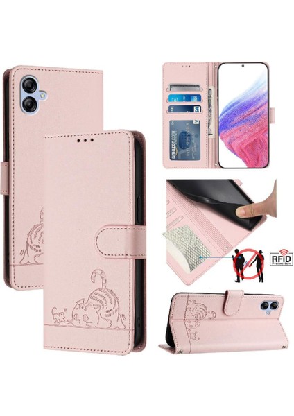 Samsung Galaxy M04 4G/F04 4g Cüzdan Kapak Çevirin Kart Yuvası Tutucu (Yurt Dışından)