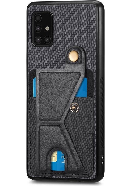 Samsung Galaxy A51 5g Için Kılıf Braketi Manyetik Tasarım Cardholder Standı (Yurt Dışından)