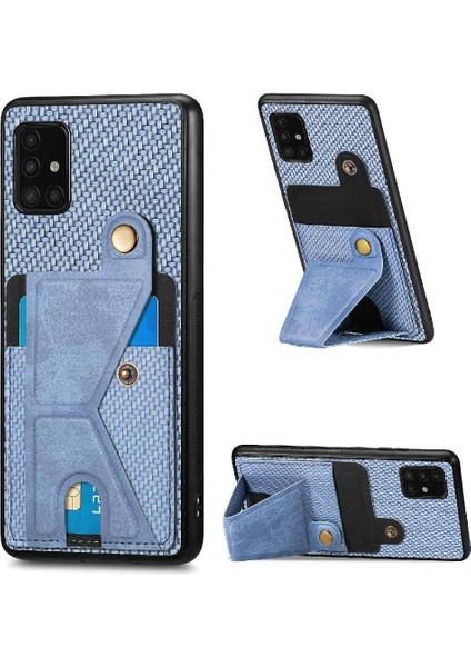 Samsung Galaxy A51 5g Için Kılıf Braketi Manyetik Tasarım Cardholder Standı (Yurt Dışından)