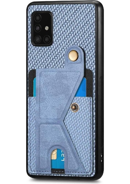 Samsung Galaxy A51 5g Için Kılıf Braketi Manyetik Tasarım Cardholder Standı (Yurt Dışından)