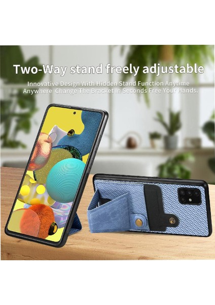 Samsung Galaxy A51 5g Için Kılıf Braketi Manyetik Tasarım Cardholder Standı (Yurt Dışından)
