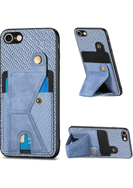 IPhone 7/8 Için Kılıf Braketi Manyetik Tasarım Cardholder Standı Fonksiyonu (Yurt Dışından)