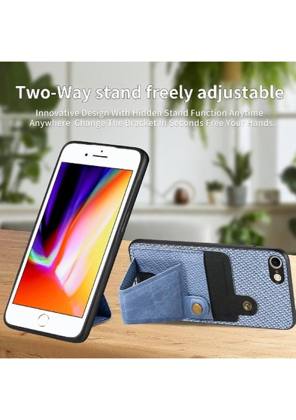IPhone 7/8 Için Kılıf Braketi Manyetik Tasarım Cardholder Standı Fonksiyonu (Yurt Dışından)