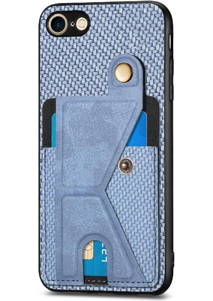 IPhone 7/8 Için Kılıf Braketi Manyetik Tasarım Cardholder Standı Fonksiyonu (Yurt Dışından)