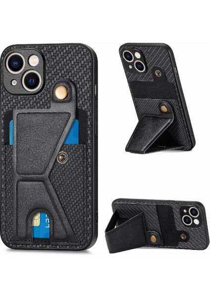 IPhone 15 Için Kılıf Artı Standı Fonksiyonu Manyetik Tasarım Braketi Kart Sahibi (Yurt Dışından)
