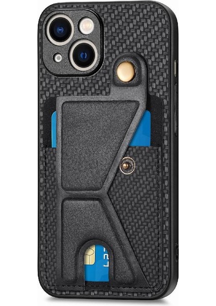 IPhone 15 Için Kılıf Artı Standı Fonksiyonu Manyetik Tasarım Braketi Kart Sahibi (Yurt Dışından)