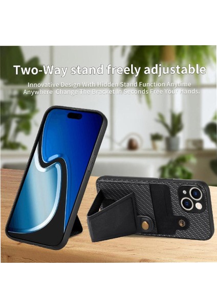 IPhone 15 Için Kılıf Artı Standı Fonksiyonu Manyetik Tasarım Braketi Kart Sahibi (Yurt Dışından)