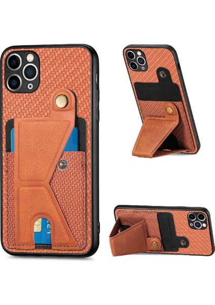 IPhone 11 Için Kılıf Pro Max Braketi Standı Fonksiyonu Cardholder Manyetik (Yurt Dışından)