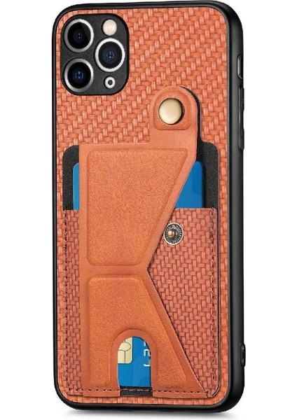 IPhone 11 Için Kılıf Pro Max Braketi Standı Fonksiyonu Cardholder Manyetik (Yurt Dışından)