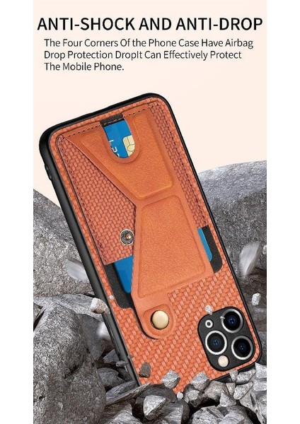 IPhone 11 Için Kılıf Pro Max Braketi Standı Fonksiyonu Cardholder Manyetik (Yurt Dışından)