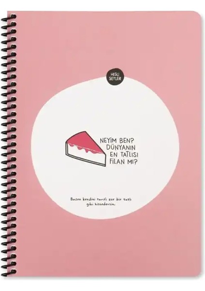 Sticker Defter Hisli Şeyler 16,5X22,5 80 Yaprak Çizgili Stickerli Defter Neyim Ben Dünyanın En Tatlısı Filan Mı?