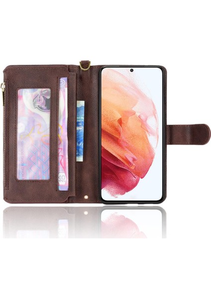 Samsung Galaxy S22 Artı 5g Deri Kapak Fermuar Cüzdan Manyetik (Yurt Dışından)