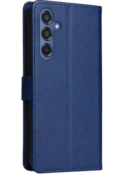 Samsung Galaxy M35 Klasik Düz Renk Yüksek Kaliteli Deri Için Flip Case (Yurt Dışından)