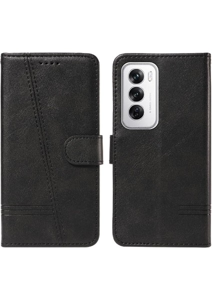 Oppo Filp 12 5g Için Filp Durumda Preslenmiş Pu Deri Cüzdan Telefon Kılıfı ile (Yurt Dışından) fiyatları
