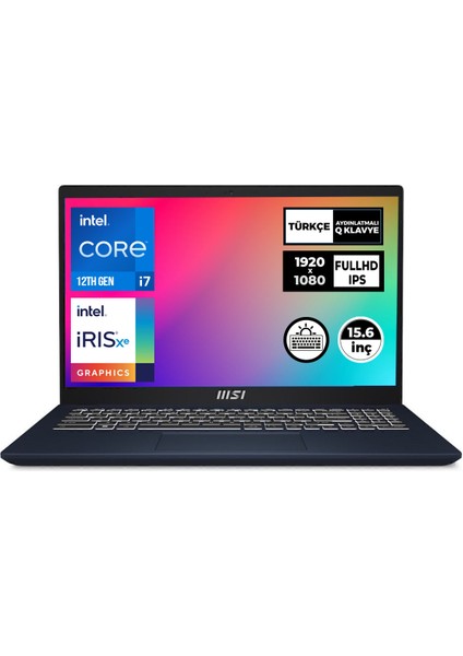 Msı Modern 15 I7-1255U 16GB 1tb SSD 15.6" Fhd W11P Taşınabilir Bilgisayar B12MO-814XTR 006