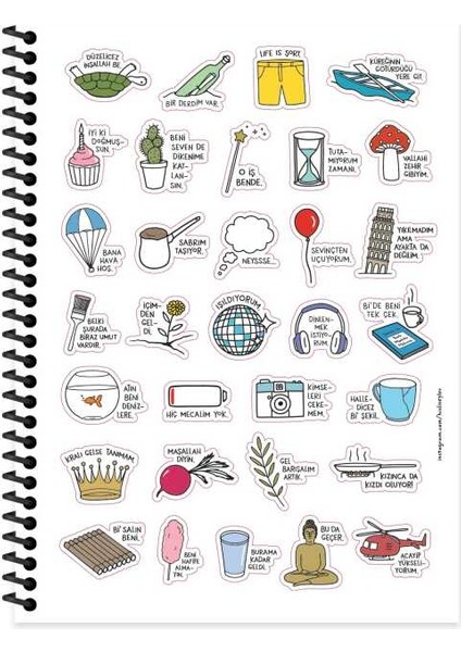 Hisli Şeyler 18,5x 25 80 Yaprak Kareli Spiralli Vallahi Zehir Gibiyim. fiyatları