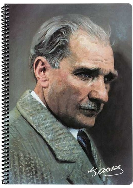 Atatürk A4 100 Yaprak Çizgili Spiralli Plastik Kapak Defter