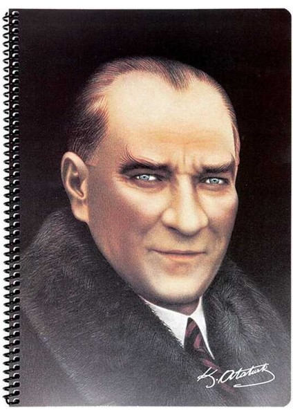Atatürk A4 100 Yaprak Çizgili Spiralli Plastik Kapak Defter