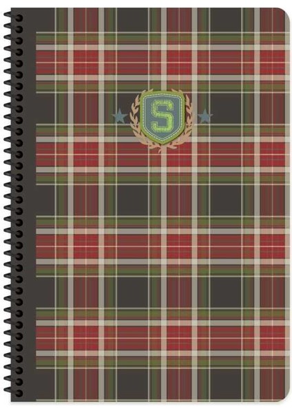A4 80 Yaprak Çizgili Karton Kapak Spiralli School Defter