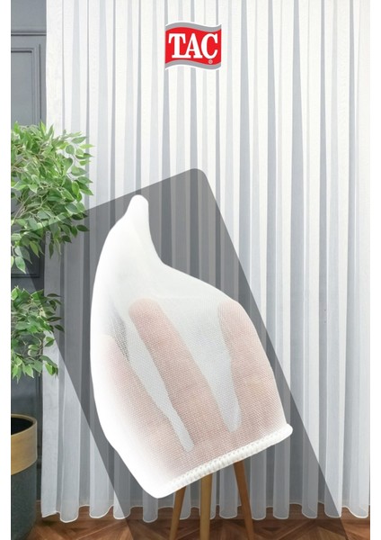 Rech Home Taç Bambu Tül Perde Ekstra Gramajlı Dökümlü 1x3 Sık Pile - Kırışmaz Ütü Gerektirmez fırsatları