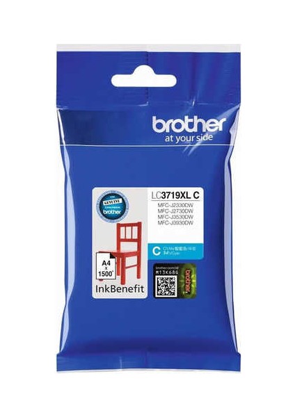 Brother LC-3719XL Mavi Orijinal Kartuş Yüksek Kapasiteli