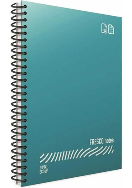 Fresco Spiralli Plastik Kapak Defter A4 120 Yaprak Çizgili
