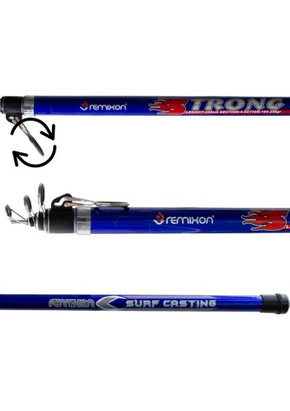 Strong 4.20M 100-250GR Blue Tele Surf Kamış Standart-Standart fiyatları