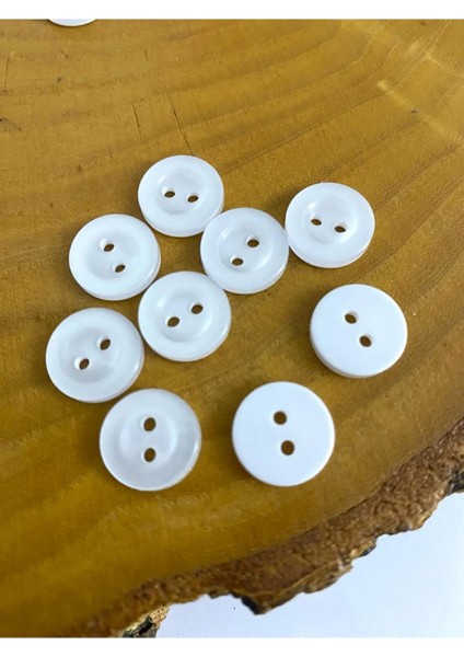 13 mm Beyaz Polyester Gömlek Düğmesi(20 Adet) fiyatları