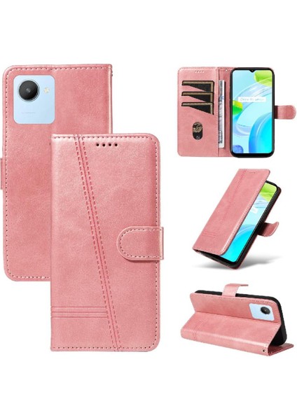 Kredi Kartı Yuvası ile Realme C30 4g Için Filp Durumda Ayrılabilir Siyah Preslenmiş (Yurt Dışından) fırsatları