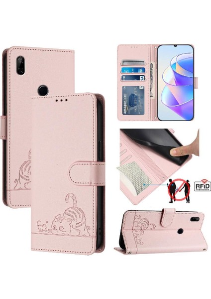 Huawei Y9 Başbakan 2019 Cüzdan Kapak Çevirin Kart Yuvası Tutucu Kickstand (Yurt Dışından)