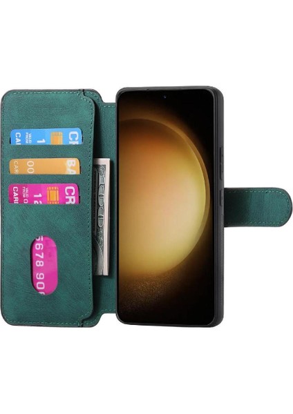 Samsung Galaxy S23 Cüzdan Mıknatıs Koruyucu Malzeme Retro Için Flip Case (Yurt Dışından) modelleri