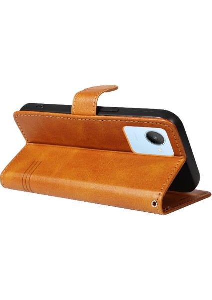 Kredi Kartı Yuvası ile Realme C30 4g Için Filp Durumda Ayrılabilir Siyah Preslenmiş (Yurt Dışından) fiyatları