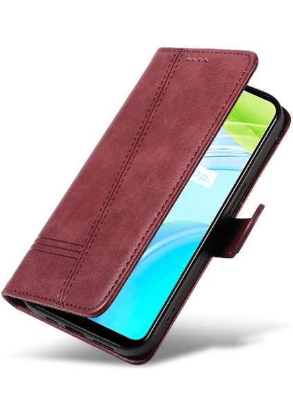 Kredi Kartı Yuvası ile Realme C30 4g Için Filp Durumda Ayrılabilir Siyah Preslenmiş (Yurt Dışından) indirimleri