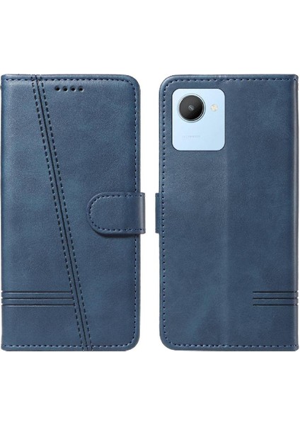 Kredi Kartı Yuvası ile Realme C30 4g Için Filp Durumda Ayrılabilir Siyah Preslenmiş (Yurt Dışından) indirimleri