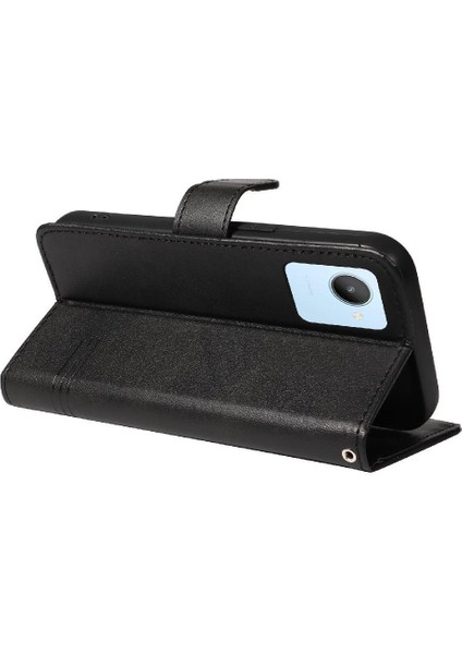 Kredi Kartı Yuvası ile Realme C30 4g Için Filp Durumda Ayrılabilir Siyah Preslenmiş (Yurt Dışından) fiyatları