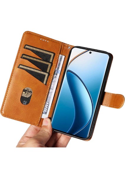 Realme 12 Pro 5g Için Filp Durumda Ayrılabilir Siyah Bilezik ile Preslenmiş Pu (Yurt Dışından)