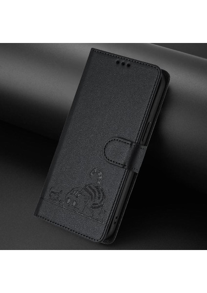 Mays Boutique Huawei P50 Kedi Rfıd Cüzdan Kapak Çevirin Kart Yuvası Tutucu Kickstand (Yurt Dışından)