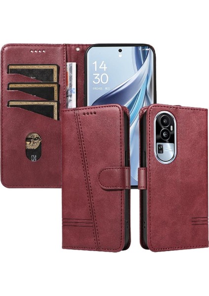 Oppo Filp 10 Pro 5g Için Filp Durumda Preslenmiş Pu Deri Ayrılabilir Siyah Kılıf (Yurt Dışından)