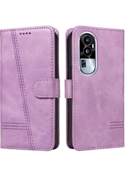 Oppo Filp 10 Pro 5g Için Filp Durumda Preslenmiş Pu Deri Ayrılabilir Siyah Kılıf (Yurt Dışından)