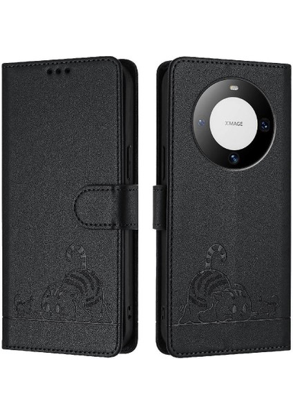 Huawei Mate 60 Pro Için Kılıf Cüzdan Kapak Çevirin Kart Yuvası Tutucu Kickstand (Yurt Dışından)