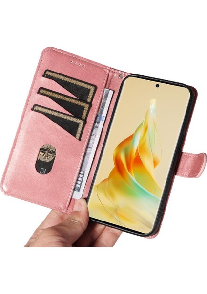 Kredi Kartı Pu ile Oppo RENO8T 5g Ayrılabilir Siyah Bilezik Için Filp Durumda (Yurt Dışından) fiyatları