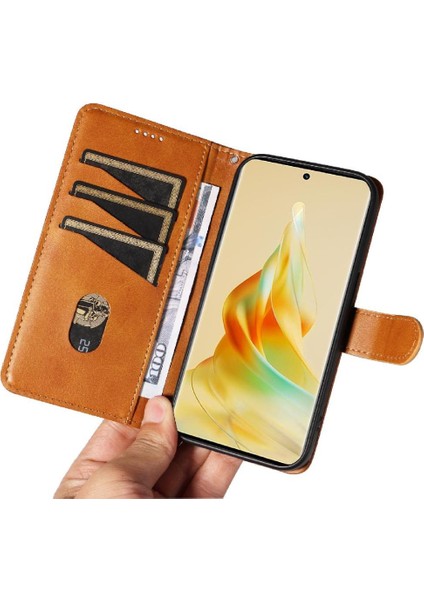 Kredi Kartı Pu ile Oppo RENO8T 5g Ayrılabilir Siyah Bilezik Için Filp Durumda (Yurt Dışından) fiyatları