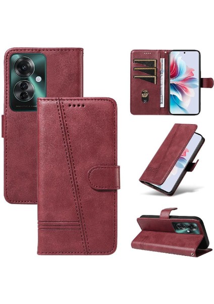 Oppo Filp 11F 5g Için Filp Durumda Ayrılabilir Siyah Bilezik Cüzdan Telefon Kılıfı (Yurt Dışından)