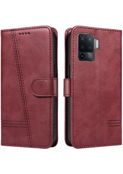Kredi Kartı Yuvası Cüzdan Telefon Kılıfı Preslenmiş Oppo Credit 5f Için Filp Durumda (Yurt Dışından)